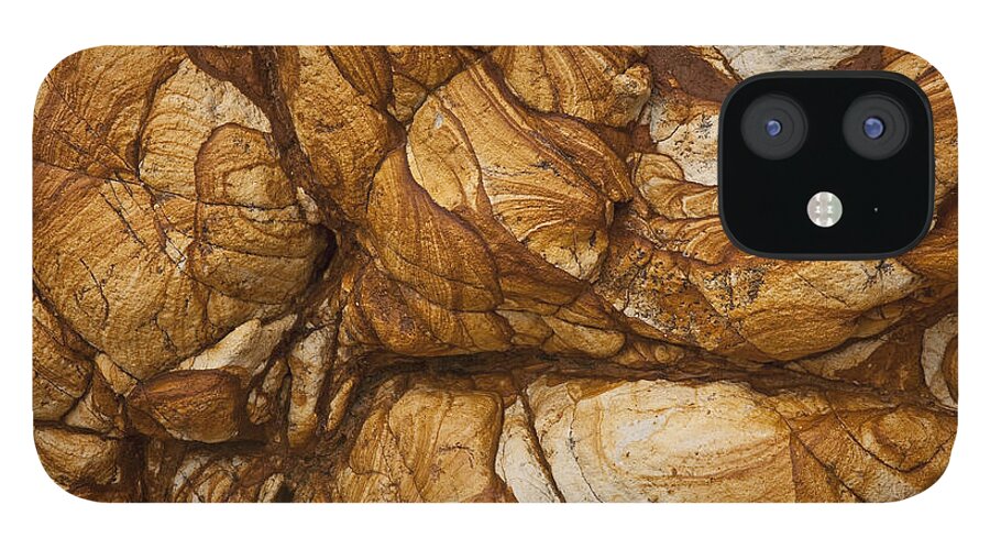 Hhh iPhone 12 Case featuring the photograph Volcanic Rock, Onawe, Banks Peninsula by Colin Monteath
