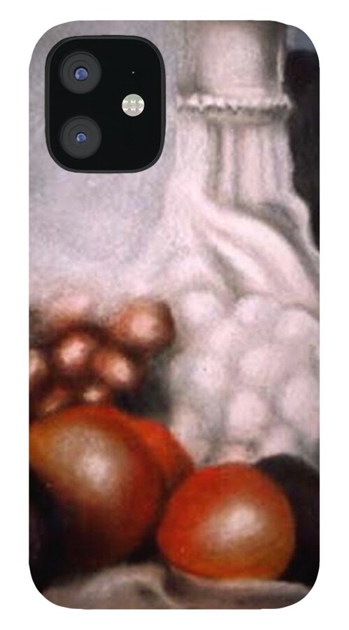 Pasatel Still Life iPhone 12 Case featuring the painting White Carafe by Jordana Sands