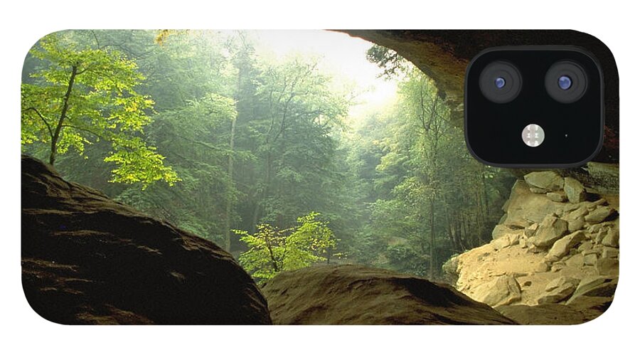 Forest iPhone 12 Case featuring the photograph Cave Entrance in Ohio by Sven Brogren