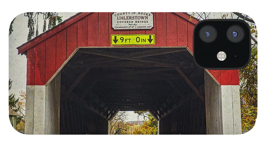 Day Or Daytime) iPhone 12 Case featuring the photograph Uhlerstown Covered Bridge IV by Debra Fedchin