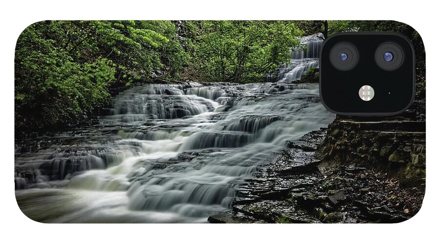 Cascadilla Gorge iPhone 12 Case featuring the photograph Cascadilla Gorge Falls #4 by Doolittle Photography and Art