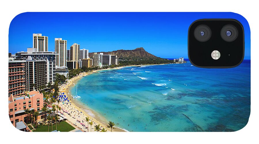 Above iPhone 12 Case featuring the photograph Classic Waikiki #1 by Tomas del Amo - Printscapes