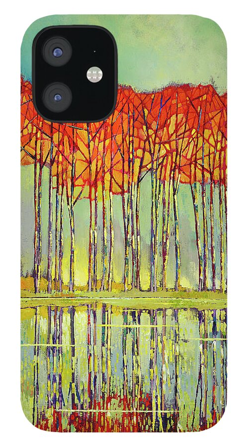 Landscape iPhone 12 Case featuring the painting Elated Autumn by Ford Smith