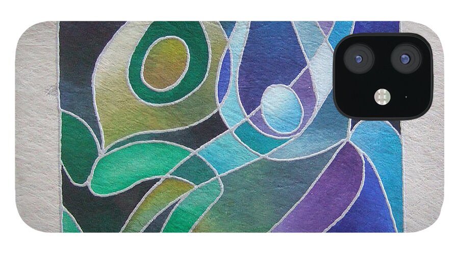 Fiji Islands iPhone 12 Case featuring the painting Reki IV - Dance for Joy #1 by Maria Rova