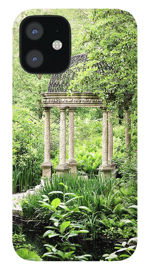 Gazebo iPhone 12 Case featuring the photograph Serenity Garden #1 by Trina Ansel