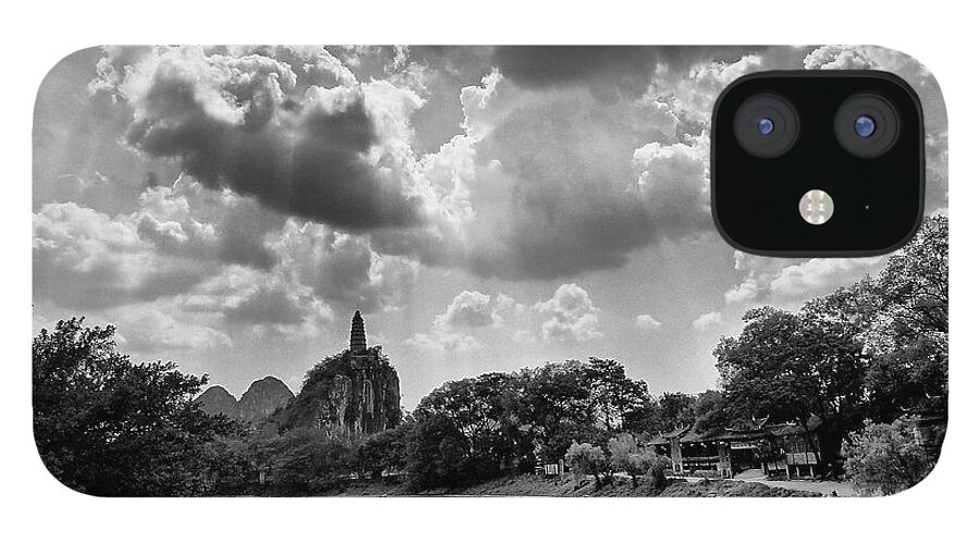 China iPhone 12 Case featuring the photograph China Guilin landscape scenery photography #12 by Artto Pan