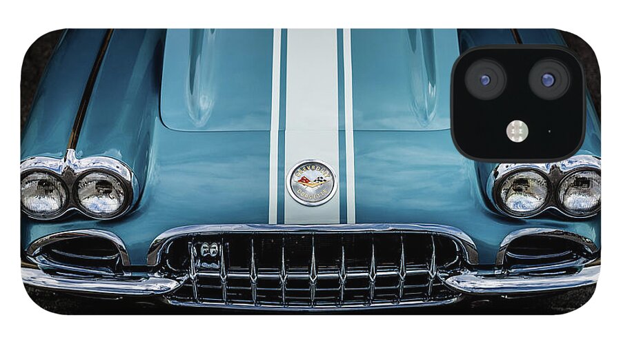 1960s iPhone 12 Case featuring the photograph 1960 Corvette by M G Whittingham