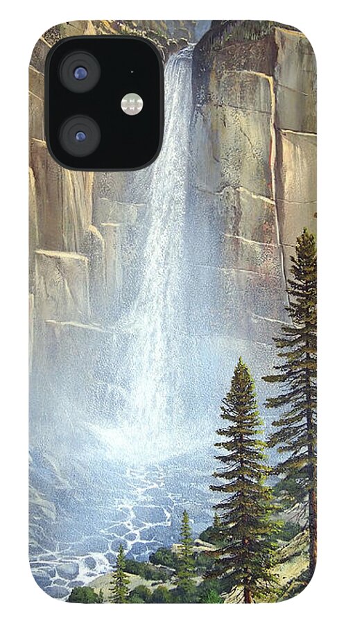 Great Falls iPhone 12 Case featuring the painting Great Falls #1 by Frank Wilson