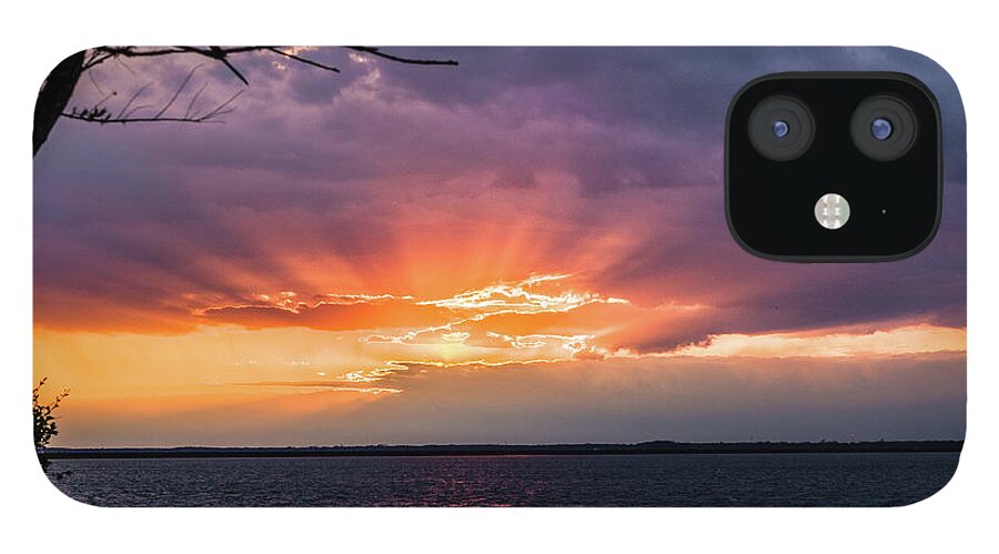 Sun iPhone 12 Case featuring the photograph Lake Erie Sunset #1 by Dave Niedbala