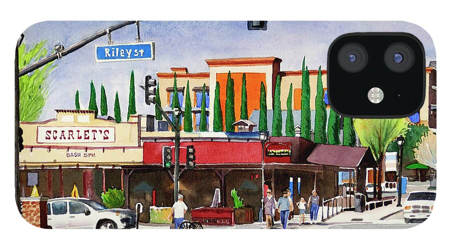 Riley Street iPhone 12 Case featuring the painting #276 Riley Street #276 by William Lum