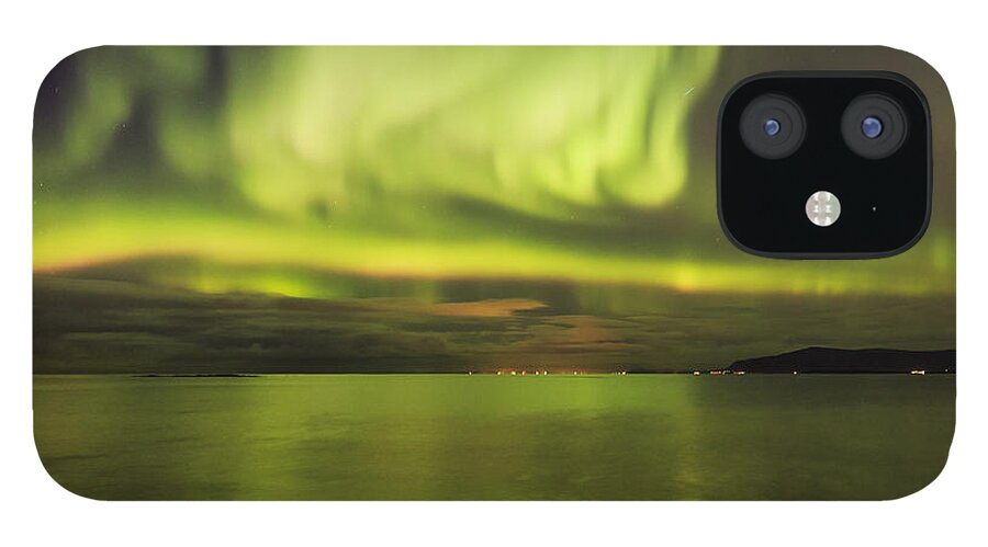 Nordurljos iPhone 12 Case featuring the photograph Northern Lights Reykjavik #3 by Gunnar Orn Arnason