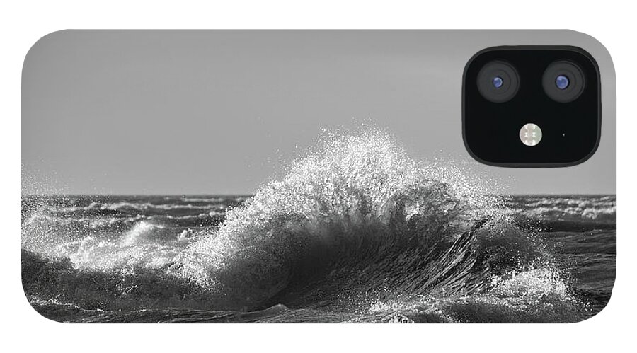 Lake Erie iPhone 12 Case featuring the photograph Lake Erie Waves #4 by Dave Niedbala