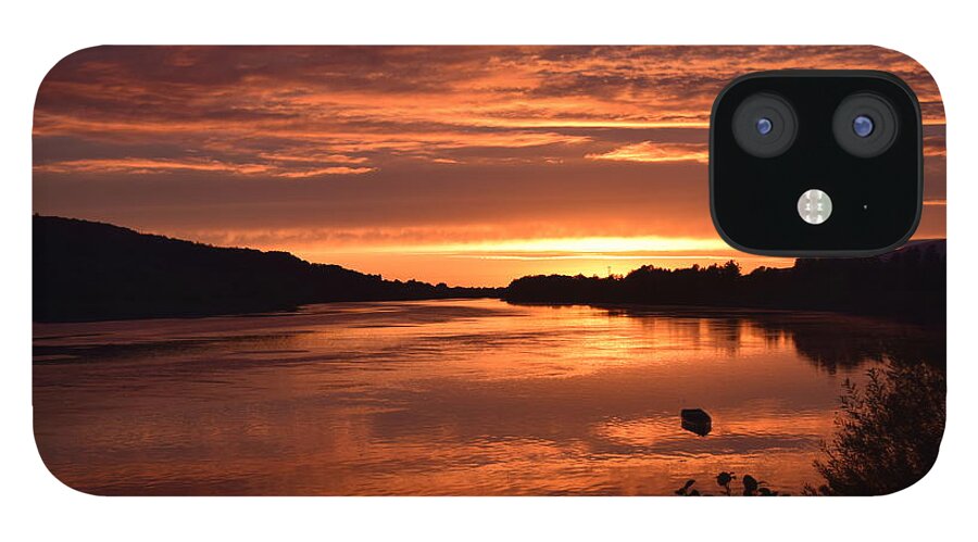 Sunset iPhone 12 Case featuring the photograph River Suir Sunset #4 by Joe Cashin