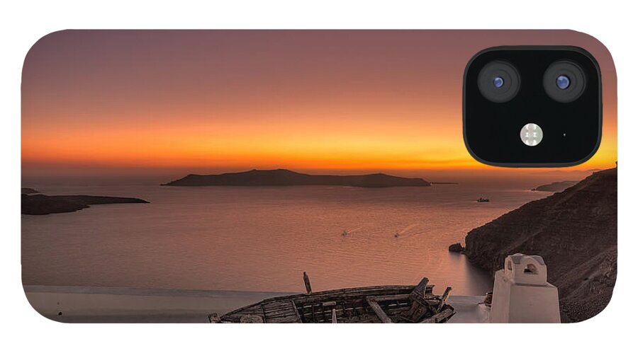 Aegean iPhone 12 Case featuring the photograph Santorini - Greece #5 by Constantinos Iliopoulos