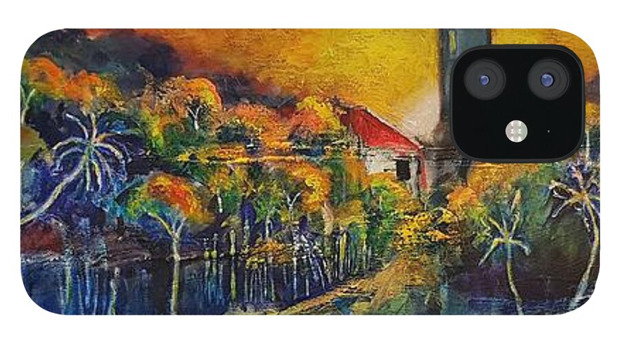 Perth iPhone 12 Case featuring the painting A golden day by Jeremy Holton