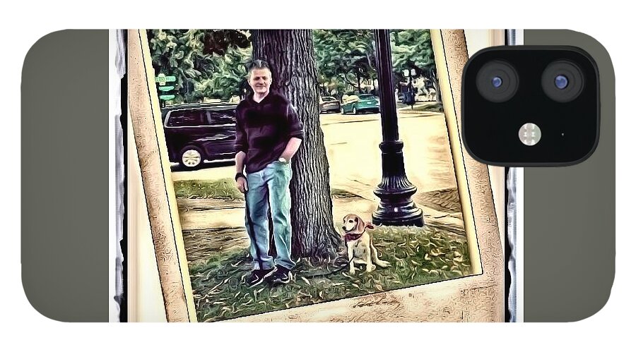 Beagles iPhone 12 Case featuring the photograph A Man and HIs Dog by Deborah Kunesh