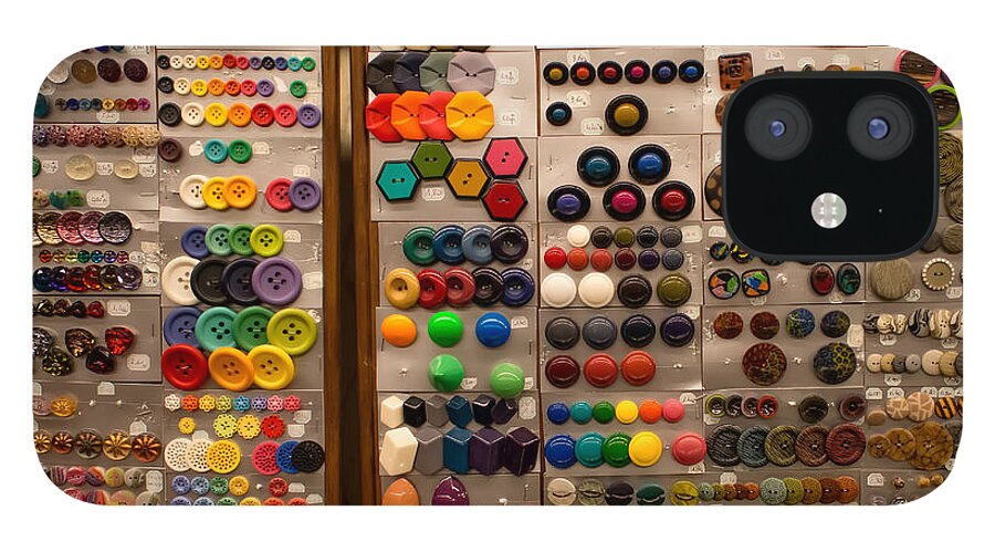 Buttons iPhone 12 Case featuring the photograph A Riot of Buttons by Gary Karlsen