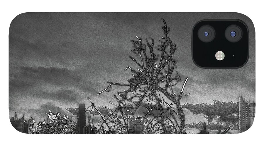 Apocalypse iPhone 12 Case featuring the digital art A Tree Grew In Brooklyn by Scott Evers