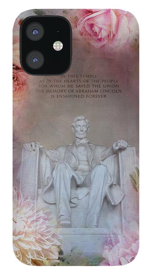 Abraham Lincoln Memorial iPhone 12 Case featuring the photograph Abraham Lincoln Memorial at Spring by Marianna Mills