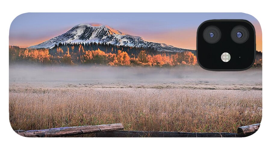 Adams On A Frosty Autumn Morning iPhone 12 Case featuring the digital art Adams on a Frosty Autumn Morning by John Christopher