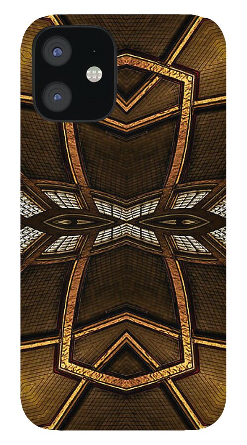 Abstract iPhone 12 Case featuring the digital art After Deco 11 by Wendy J St Christopher
