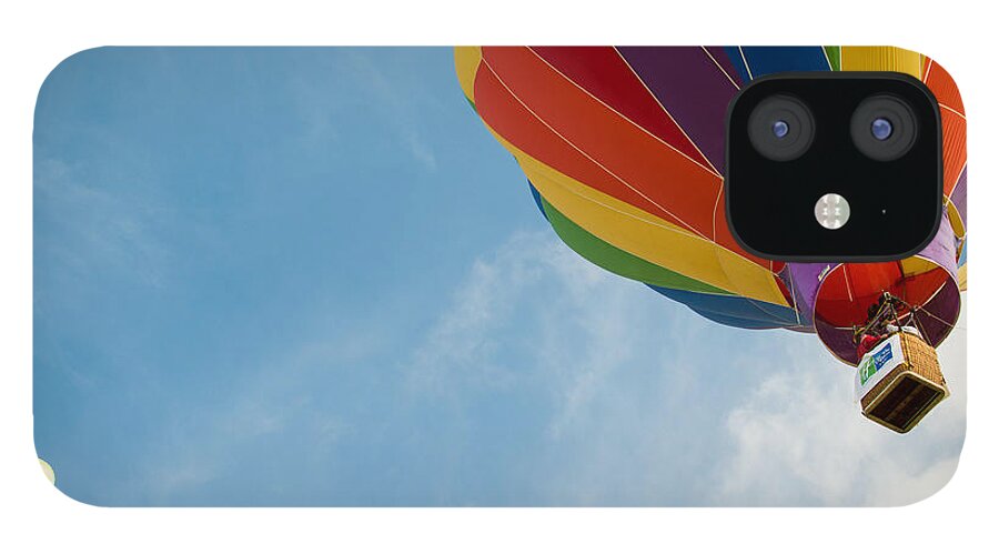 Hot Air Balloon iPhone 12 Case featuring the photograph After liftoff by Stephen Holst