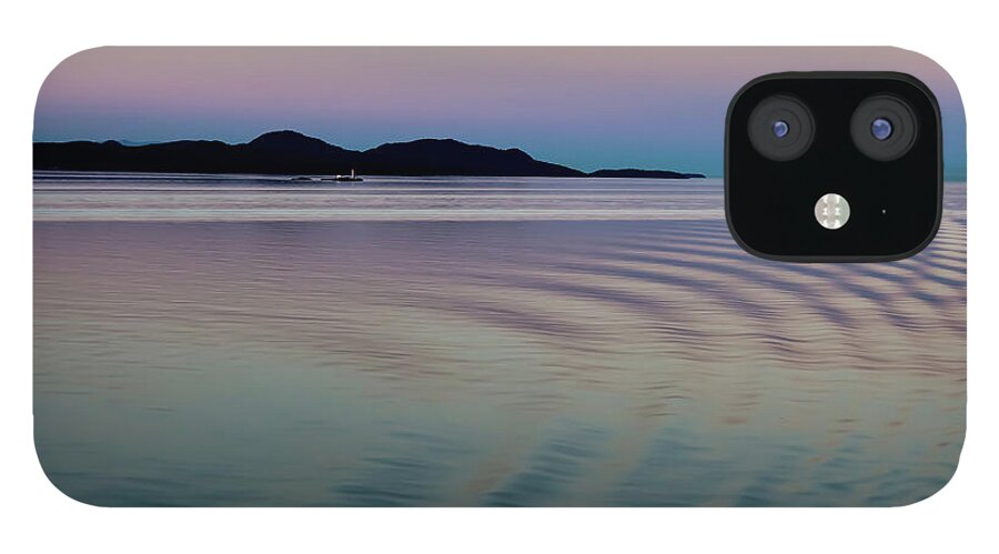 Water iPhone 12 Case featuring the photograph Alaskan Sunset at Sea by Ed Clark