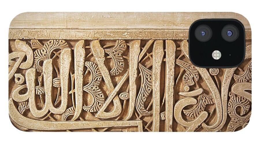 Alhambra iPhone 12 Case featuring the photograph Alhambra wall detail4 by Jane Rix