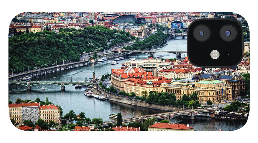 Bridges iPhone 12 Case featuring the photograph Along the Vltava River by Kevin McClish
