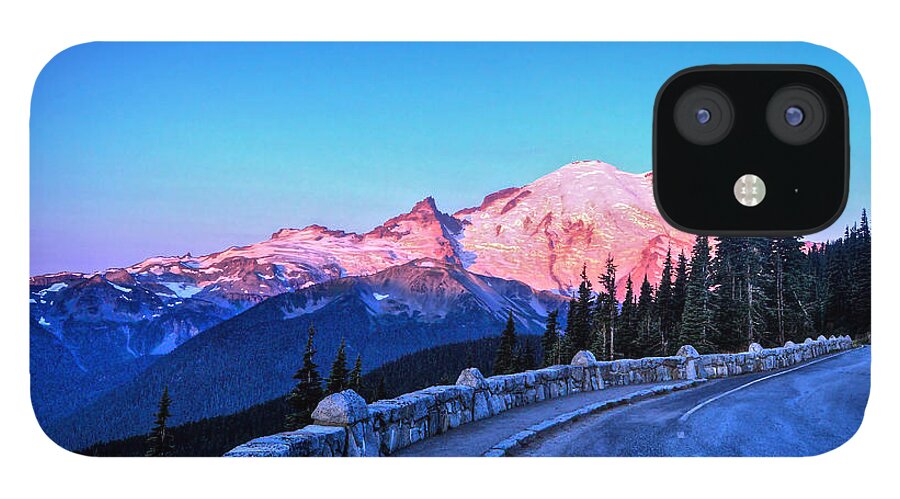 Mt. Rainier National Park iPhone 12 Case featuring the photograph Alpenglow at Mt. Rainier by Don Mercer