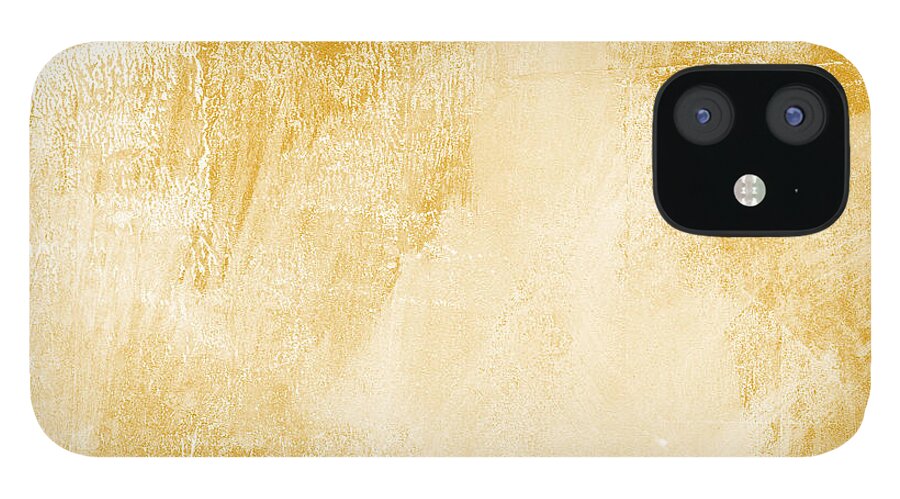 Abstract iPhone 12 Case featuring the painting Amber Waves by Linda Woods