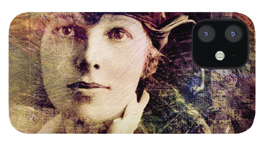 Amelia Earhart iPhone 12 Case featuring the digital art Amelia by Barbara Berney