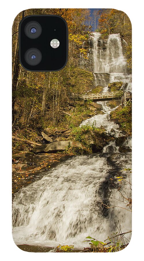 Amicola Falls iPhone 12 Case featuring the photograph Amicola Falls gushing by Barbara Bowen