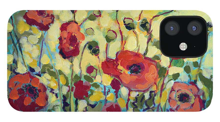 #faatoppicks iPhone 12 Case featuring the painting Anitas Poppies by Jennifer Lommers