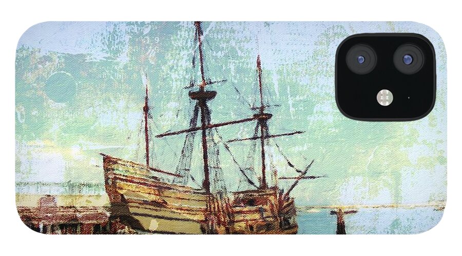 Antique iPhone 12 Case featuring the photograph Antique Mayflower II by Diane Lindon Coy