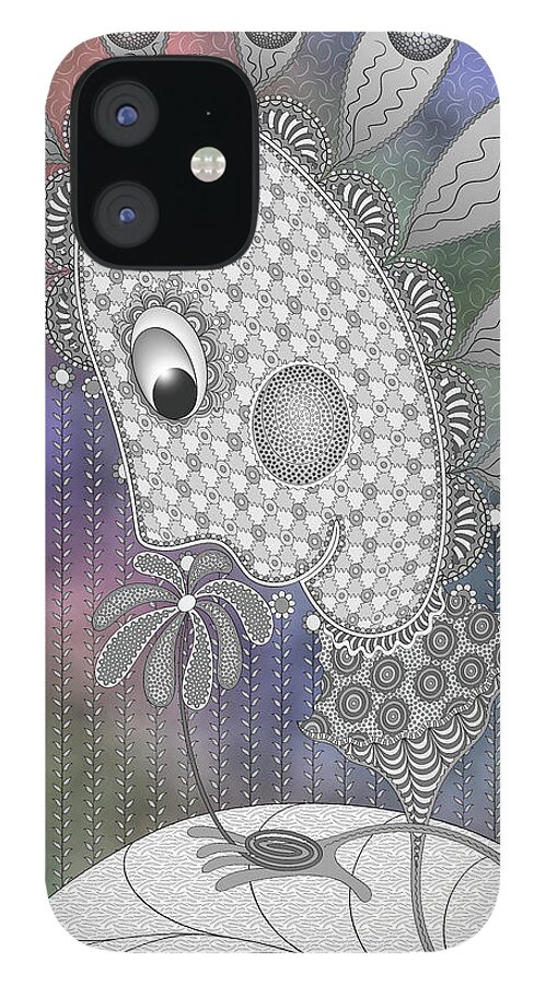 Just Another Pretty Face iPhone 12 Case featuring the digital art April Fool by Becky Titus