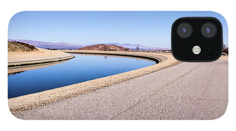 Antelope Valley iPhone 12 Case featuring the photograph Aqueduct Sharp Turn by Joe Lach