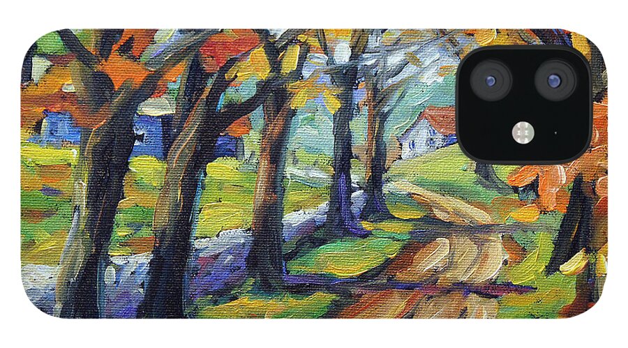 Canadian Landscape Created By Richard T Pranke iPhone 12 Case featuring the painting Around The Bend by Prankearts by Richard T Pranke