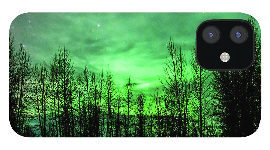 Aurora Borealis iPhone 12 Case featuring the photograph Aurora in the Clouds by Bryan Carter