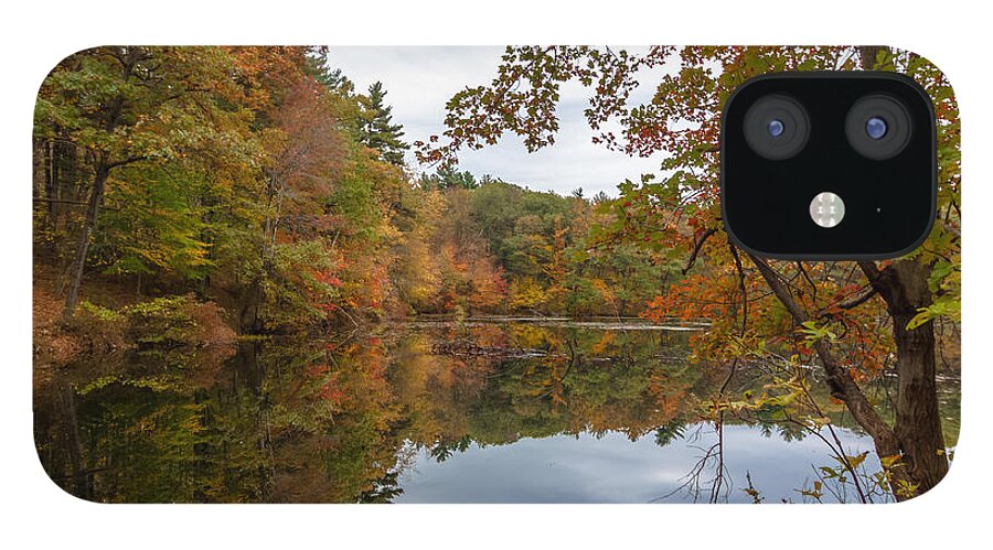 Landscape iPhone 12 Case featuring the photograph Autumn at Hillside Pond by Brian MacLean