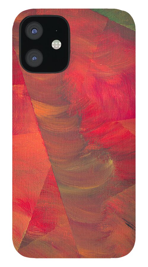 Artoffoxvox iPhone 12 Case featuring the painting Autumn Fury by Kristen Fox