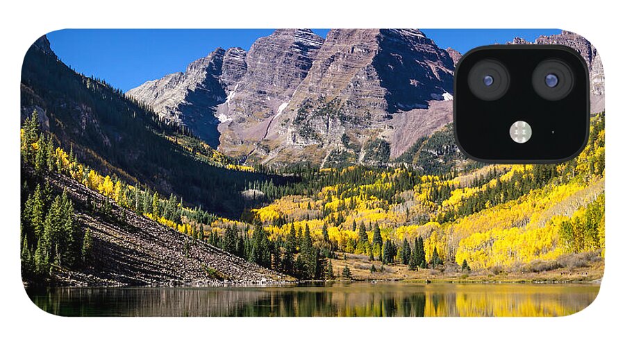 Aspen iPhone 12 Case featuring the photograph Autumn Morning at the Maroon Bells by Teri Virbickis