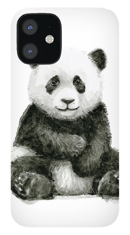 Numeriek zout voorraad Baby Panda Watercolor iPhone 12 Case by Olga Shvartsur - Pixels