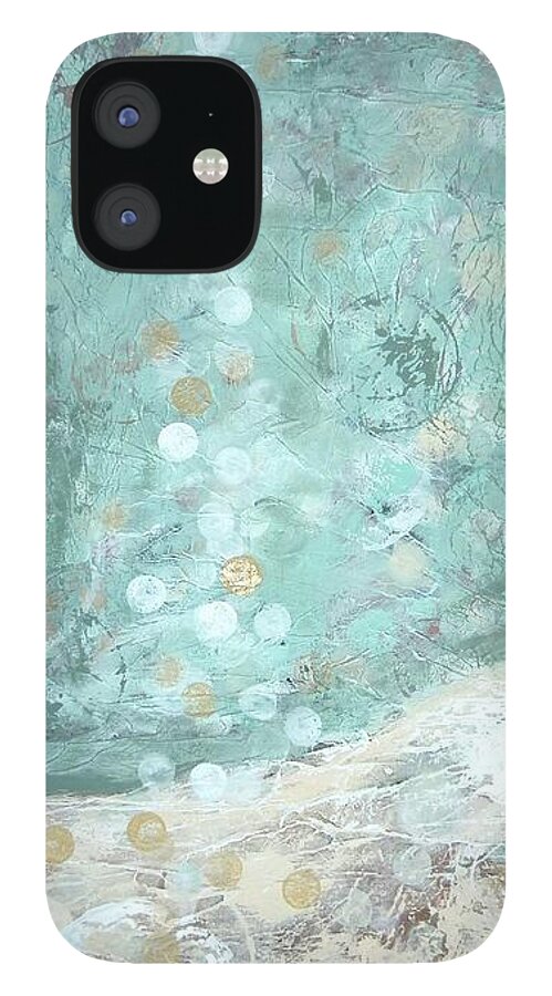 Abstract Art iPhone 12 Case featuring the painting Bahamian Rapture I by Kristen Abrahamson