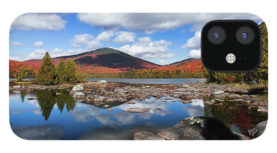 Vermont iPhone 12 Case featuring the photograph Bald Mountain Fall Reflection by Tim Kirchoff