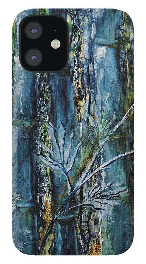 Forest iPhone 12 Case featuring the painting Bamboo Forest by Vallee Johnson