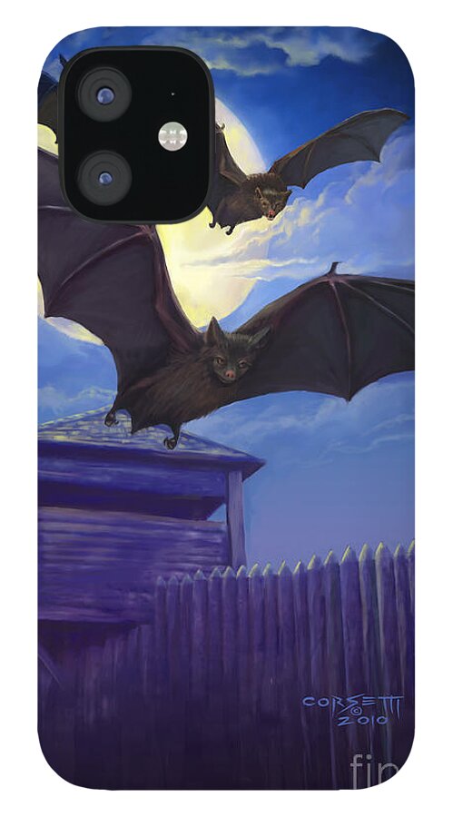 Olf iPhone 12 Case featuring the painting BatsFly by Robert Corsetti