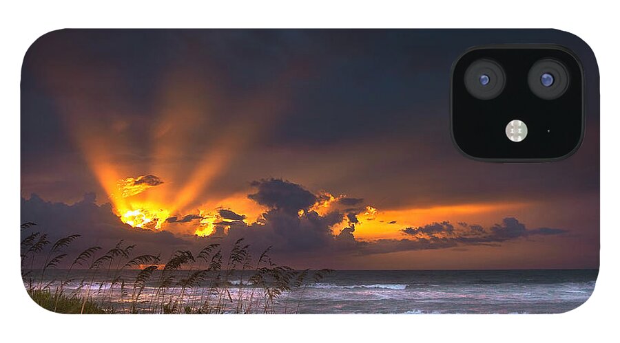 Sunrise iPhone 12 Case featuring the photograph Beach Sunrise by Ken Barrett