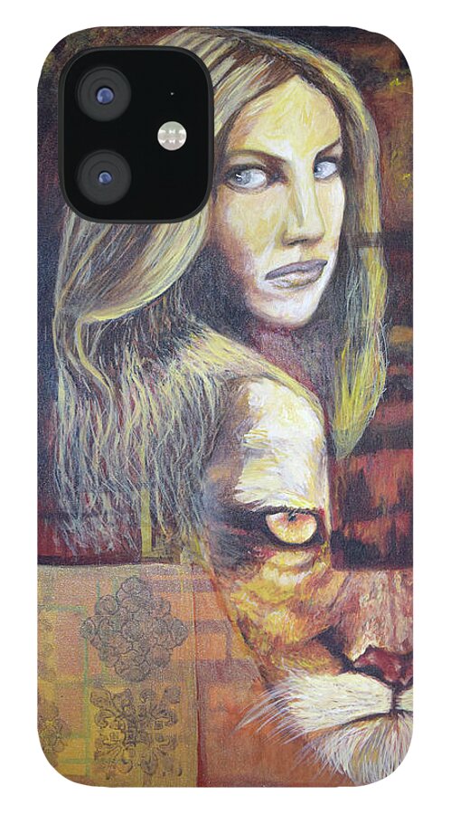 Woman iPhone 12 Case featuring the painting Beauty by Toni Willey