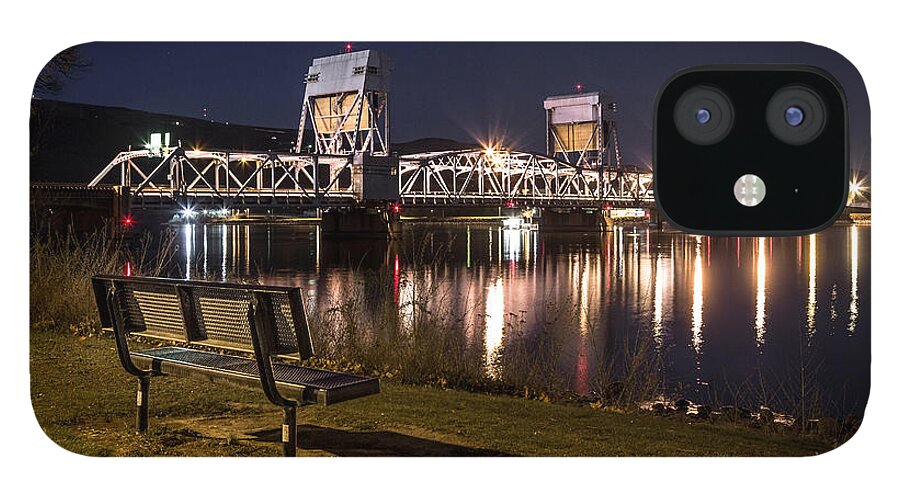 Lewiston iPhone 12 Case featuring the photograph Bench in the Dark by Brad Stinson